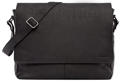LEABAGS Oxford genuine buffalo leather shoulder bag I Vintage look I 15 inch laptop I Office Messenger bag I Briefcase