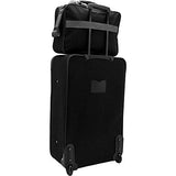 Elite Luggage Whitfield 5 Piece Softside Lightweight Rolling Luggage Set (Black)