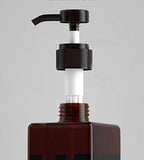 XINGZI 2PCS 450ml 15oz Empty Square Plastic Pump Bottles Cosmetic Lotion Dispenser Refillable Toiletries Liquid Containers Bathroom Accessories for Makeup Liquid Shampoo Hair-Conditioner