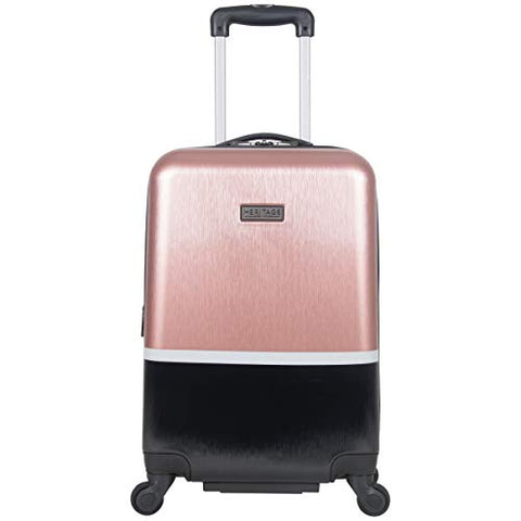 Heritage Travelware 20" Charter Park Colorblock, Rose Gold/Black