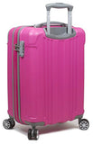Dejuno Kingsley Abs 3-Piece Hardside Spinner Luggage Set-Pink