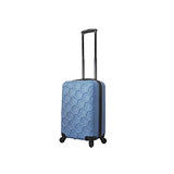 Mia Toro Italy Molded Art Hive Hard Side Spinner Carry-on, Blue