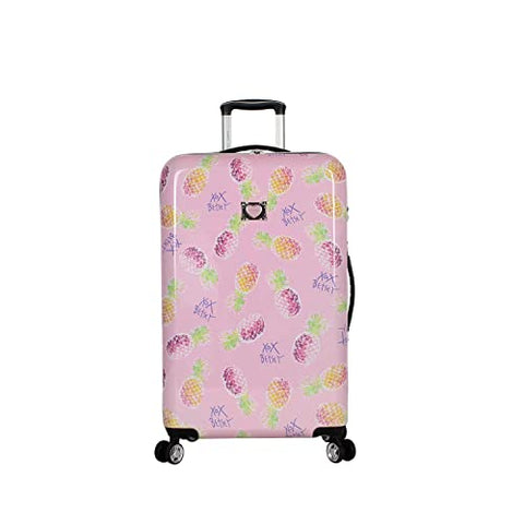  Betsey Johnson Designer Carry On Luggage Collection -  Lightweight Pattern 22 Inch Duffel Bag- Weekender Overnight Business Travel  Suitcase with 2- Rolling Spinner Wheels (Covered Roses)