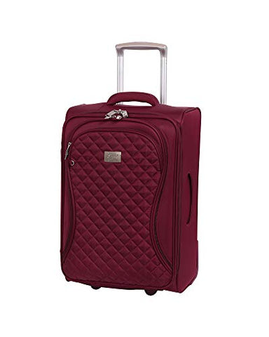 It Girl 22" Timeless 2 Wheel Lightweight Expandable Carry On, Red Plum