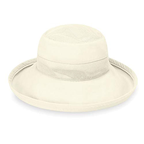 Wallaroo Hat Company Women's Seaside Sun Hat - UPF 50+ 4" Brim Microfiber Adjustable Fit (Natural)