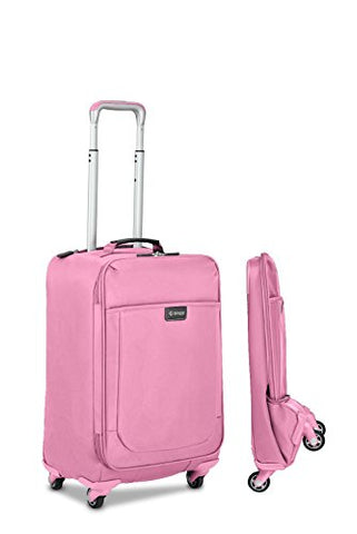 Biaggi Leggero 22" Foldable Spinner Carry On, Pink