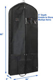 Simple Houseware 60-Inch Heavy Duty Garment Bag w/Pocket for Suits, Tuxedos, Dresses, Coats
