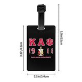 ZHUOBAIL Ka-pp_a A_lp-ha Ps-i 1911 KAP Fraternity Nupes PVC Luggage Tag Name ID Labels Travel Bag Suitcase Tags Suitcase Identifiers 3.3X2.1 inch