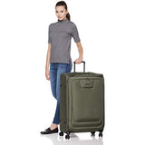 AmazonBasics 2 Piece Expandable Softside Spinner Luggage Suitcase With TSA Lock And Wheels Set - Olive