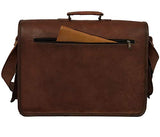 Leather Briefcase Large Messenger Shoulder Bag Rugged Leather Computer Laptop Bag