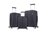 Rockland Hardside Spinner 3-Piece Luggage Set, Black