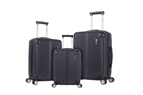 Rockland Hardside Spinner 3-Piece Luggage Set, Black