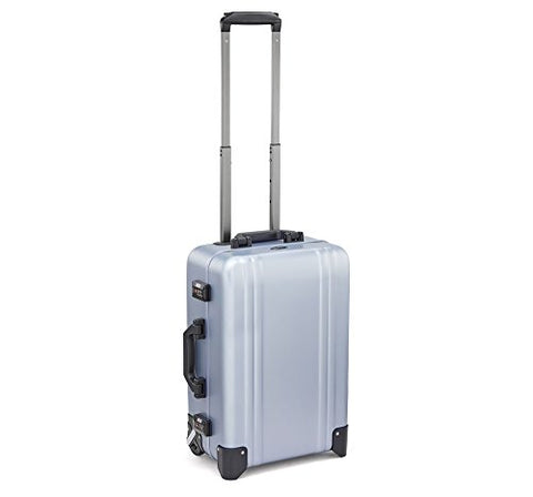 Zero Halliburton Classic Aluminum 2.0 Carry-On 2 Wheel Travel Case (Polished Blue)
