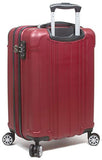 Dejuno Kingsley Abs 3-Piece Hardside Spinner Luggage Set-Burgundy