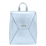 Bebe Womens Evelyn Faux Leather Adjustable Straps Backpack Silver O/S