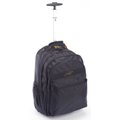 A. Saks Expandable Trolley Laptop Backpack (Black)