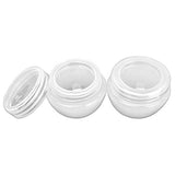 Beauticom 36 Pieces 30G/30ML (1 Oz) White Frosted Container Jars with Inner Liner for Makeup, Creams, Cosmetic Beauty Product Samples - BPA Free