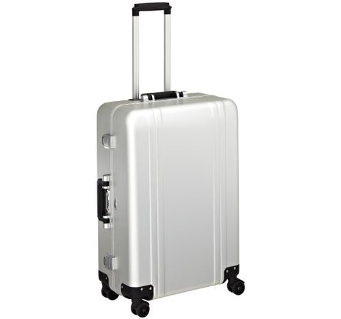 Zero Halliburton Classic Aluminum 26 Inch 4 Wheel Spinner Travel Case, Silver, One Size