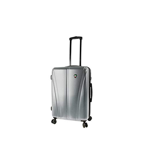 Mia Toro Italy Usini Hardside 24" Spinner, Silver
