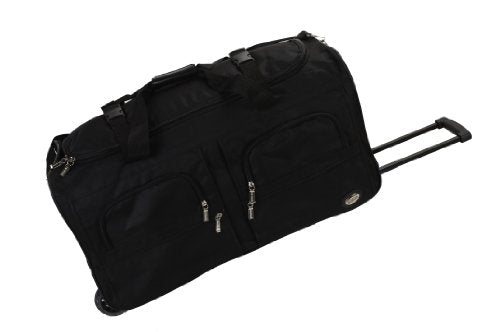 Rockland Luggage 30 Inch Rolling Duffle Bag, Black, Medium