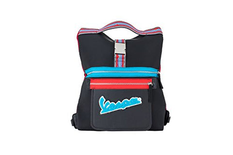 Vespa V-Stripes Tote Bag Black/Red