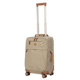 Brics | 21” Spinner w/Frame Suitcase | Tundra | Lightweight with Softside Exterior | Carry on Size