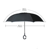 Reverse Umbrella Natural Coffee Beans Heart Windproof for Car