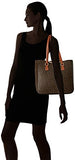 Calvin Klein Corner Signature North/South Tote, Brown/Khk/Luggage