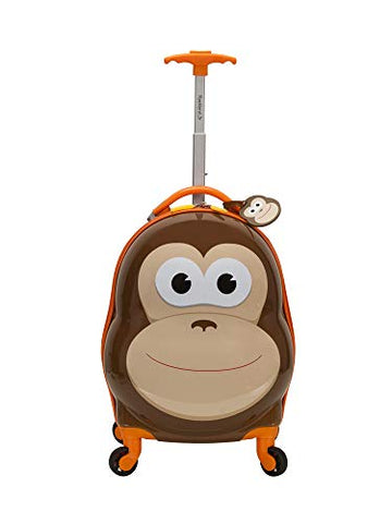 Rockland Jr. Kids' My First Luggage Polycarbonate Hardside Spinner, MONKEY