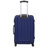 Dark Blue 3 Pcs Luggage Travel Set Bag ABS+PC Trolley Suitcase
