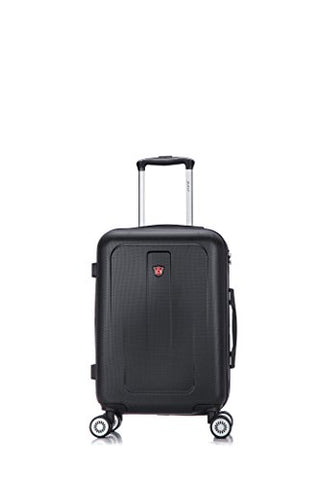 Dukap Luggage Crypto Lightweight Hardside Spinner 20'' Inches Carry-On Black