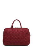 Aletha Large Quilted Cotton Duffle Lightweight Travel Weekender Bag by Mia K.
