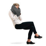 Huzi Infinity Pillow - Design Power Nap Pillow, Travel and Neck Pillow (Grey)