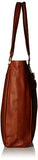 Piel Leather Vertical Laptop Tote, Saddle, One Size