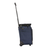Travelers Club Luggage 16" Top Expandable Rolling Underseater W/USB Port, Blue Suitcase, Carry-On, Navy