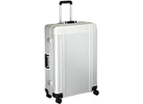 Zero Halliburton Geo Aluminum 30 Inch 4 Wheel Spinner Travel Case, Silver, One Size