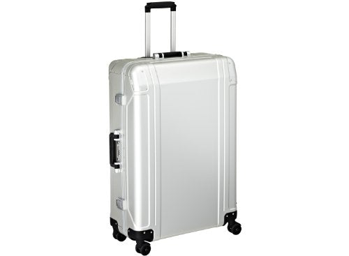 Zero Halliburton Geo Aluminum 30 Inch 4 Wheel Spinner Travel Case, Silver, One Size