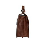 Rushmore Full Grain Leather Briefcase Laptop Bag - Brown