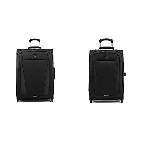 Travelpro Maxlite 5-Softside Lightweight Expandable Upright Luggage, Black, 2-Piece Set (21/25)
