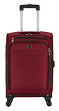 Travelers Club Monterey Softside Spinner Luggage, Red, Carry-On 18-Inch