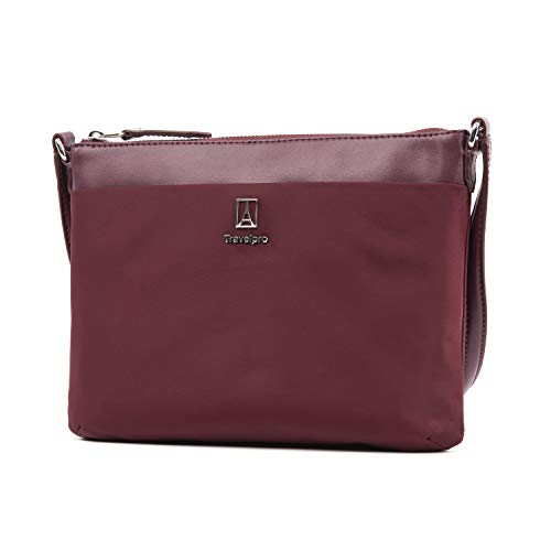 Travelpro Luggage Platinum Elite Women'S Crossbody Bag, Bordeaux, One Size