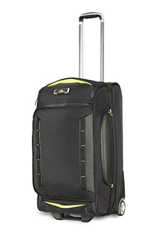 High Sierra At8 Wheeled Upright Duffel Bag, Black/Zest, 26"