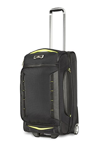 High Sierra At8 Wheeled Upright Duffel Bag, Black/Zest, 26"