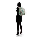 Vera Bradley Iconic Campus Backpack, Signature Cotton, Mint Flowers