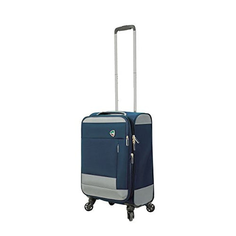 Mia Toro M1136-20In-Blu Italy Sardinia Softside Spinner 20" Carry-On, Blue