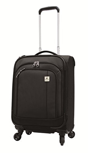 Samboro Feather Lite Lightweight Luggage 23 Inches Exp. Spinner Trolley - Black Color