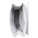 Bebe Womens Evelyn Faux Leather Adjustable Straps Backpack Silver O/S