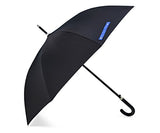 BlackAOG DESIGN Auto Open 100% Fiberglass Stick Umbrella with Stylish J-Hook Handle,Black,One Size