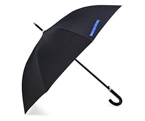 BlackAOG DESIGN Auto Open 100% Fiberglass Stick Umbrella with Stylish J-Hook Handle,Black,One Size