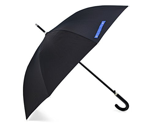 BlackAOG DESIGN Auto Open 100% Fiberglass Stick Umbrella with Stylish J-Hook Handle,Black,One Size